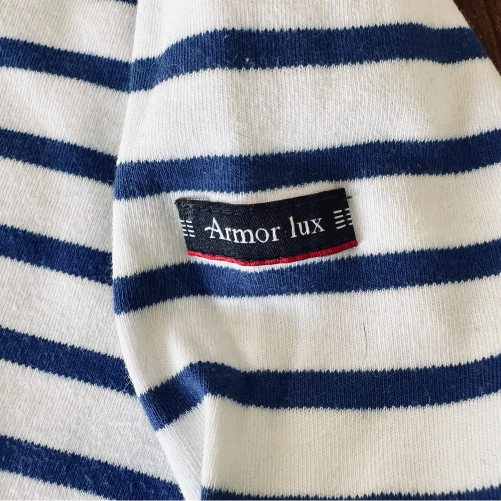 Armor Lux Navy and White Striped Top - Picture 3 of 4